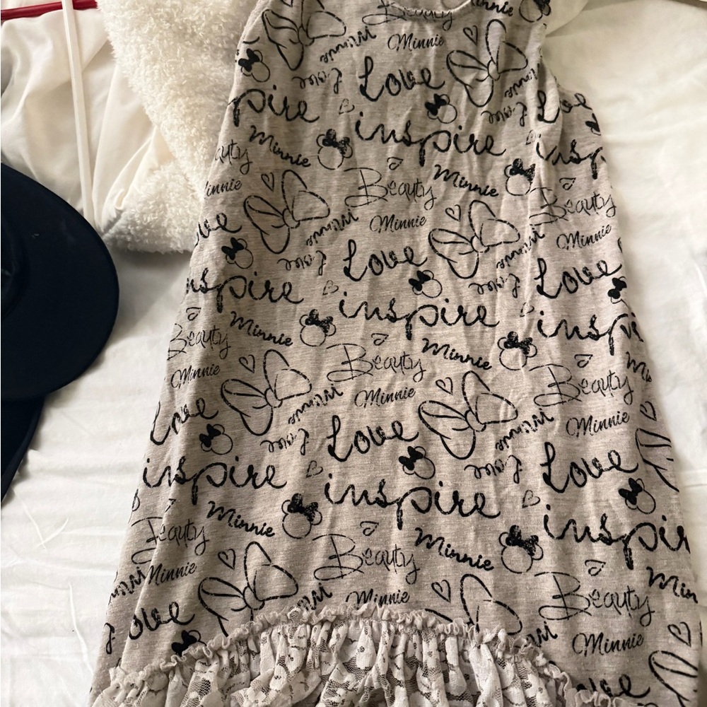 Minnie Mouse Script Print Dress